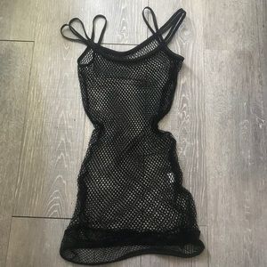 Sexy One Size Fishnet Mini Dress Lingerie New